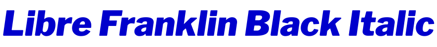 Libre Franklin Black Italic шрифт